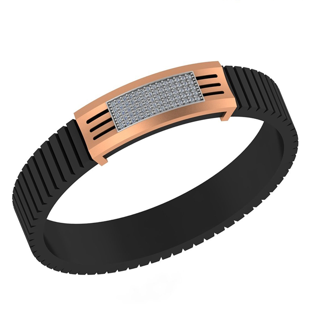 Full Diamond Matrix Bar Bracelet