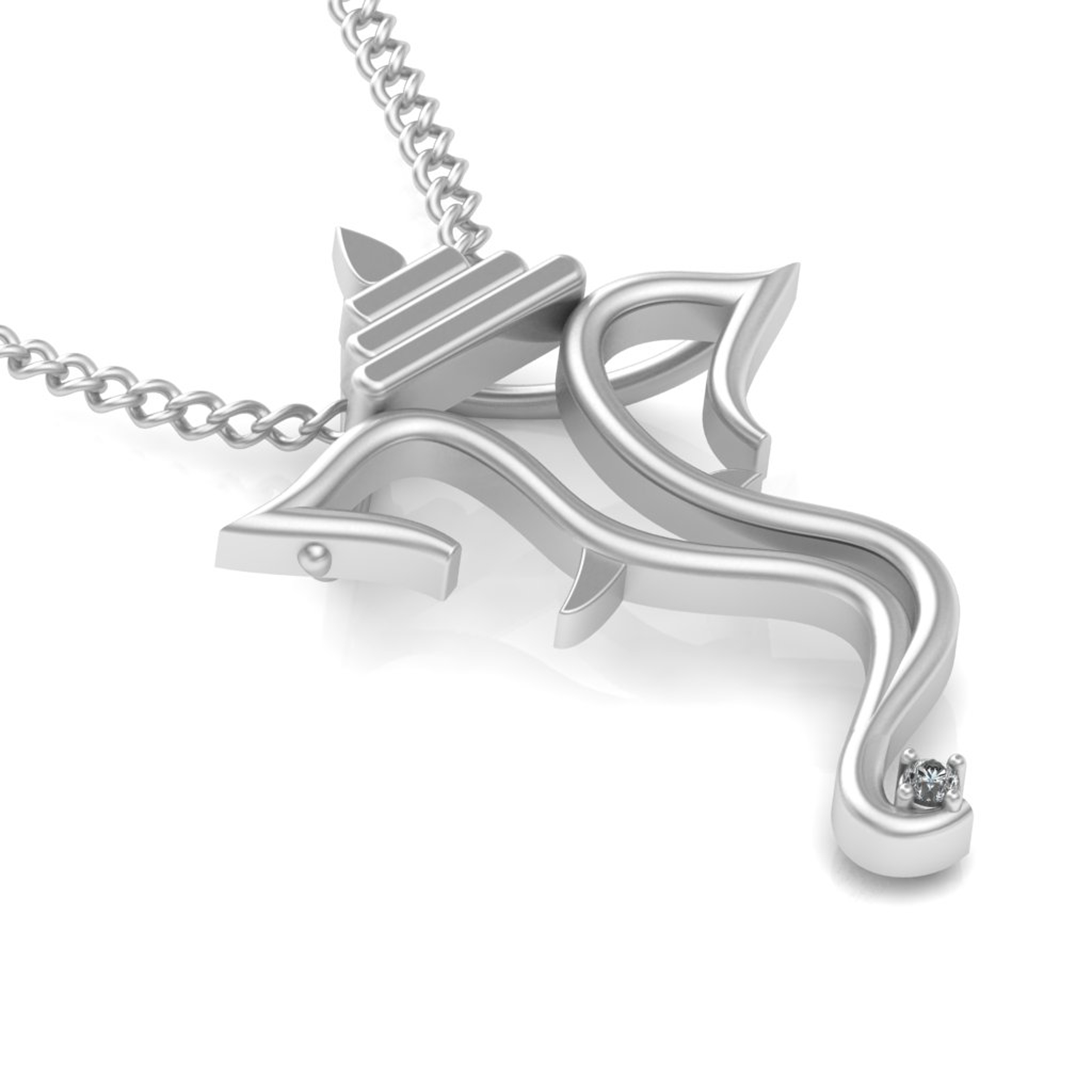 Elegant Ganpati Outline Necklace