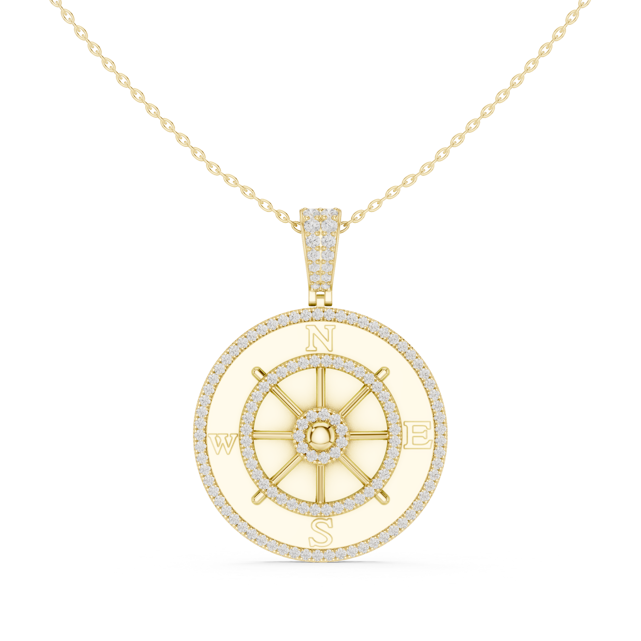 Diamond Compass Medallion Necklace – Pathfinder Collection