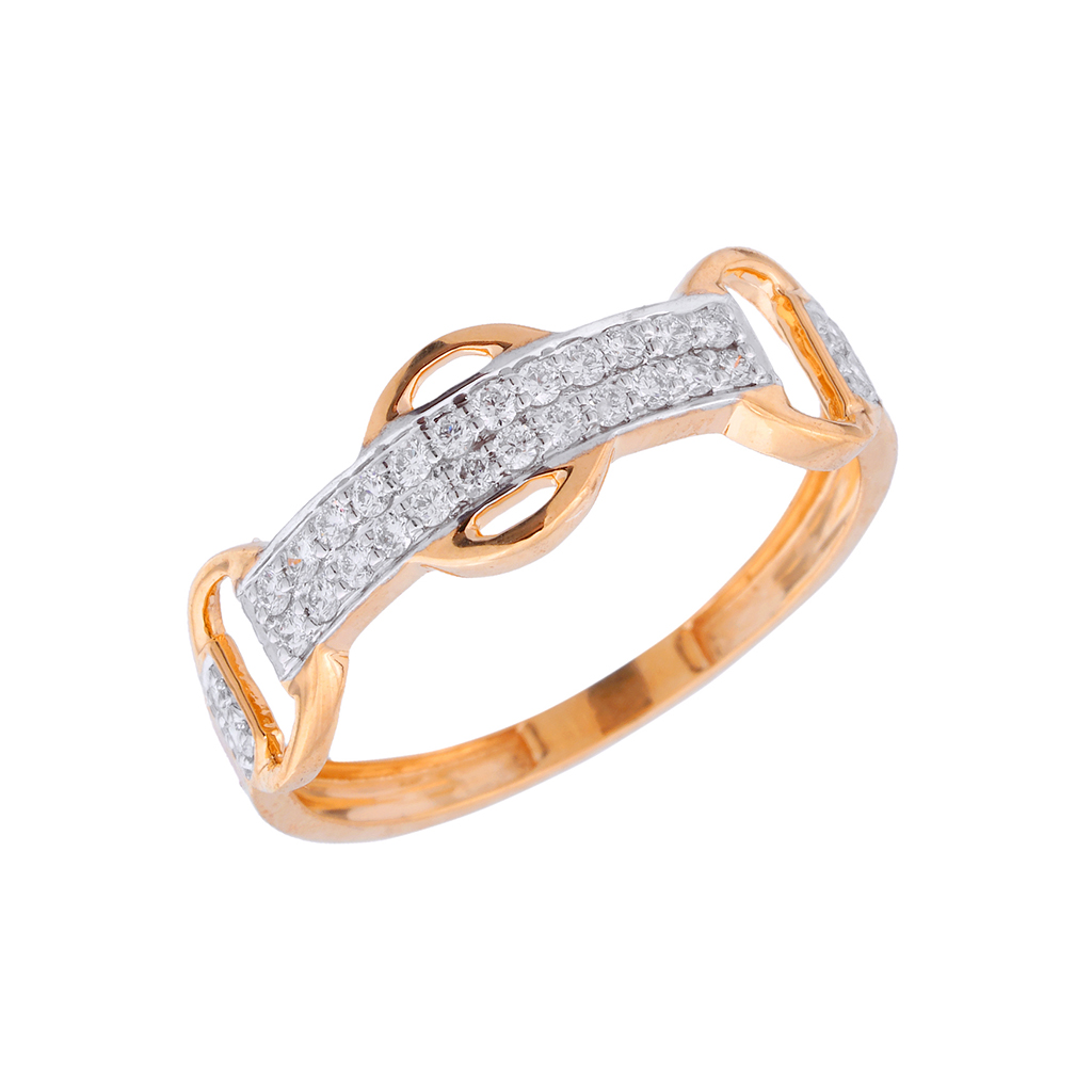 Elegant Diamond Link Band Ring