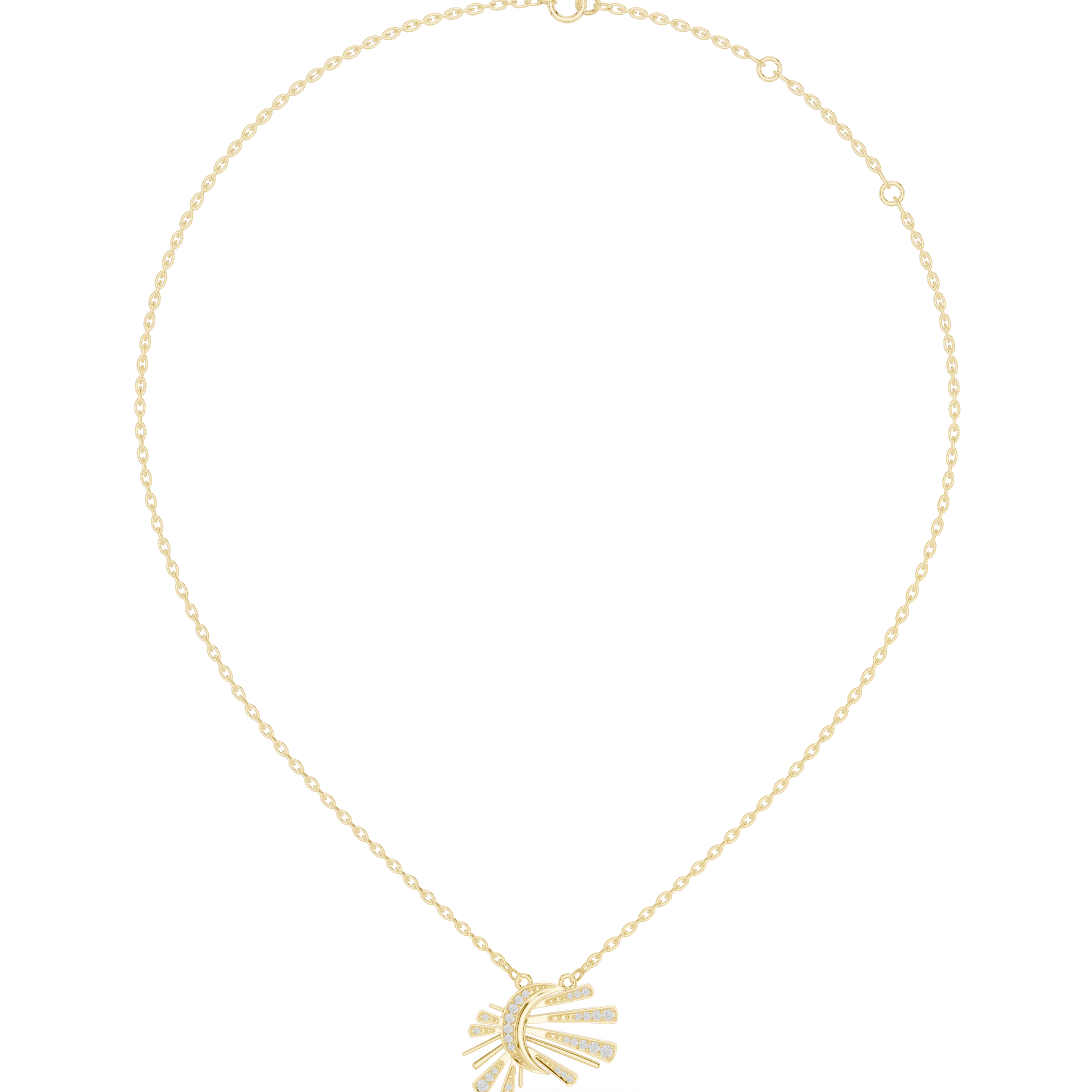 Celestial Crescent Radiance Necklace