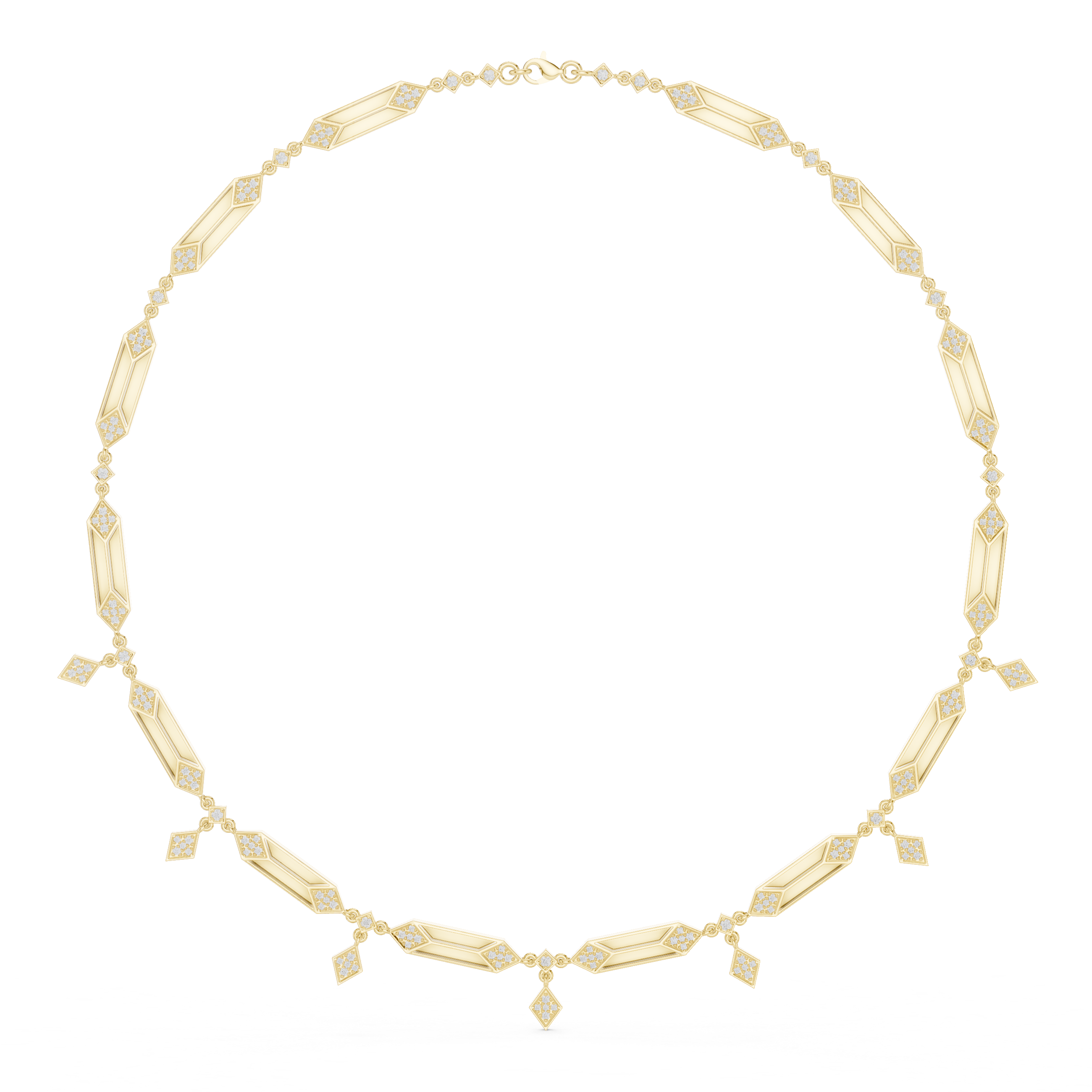 Art Deco Rose Grace Diamond Necklace