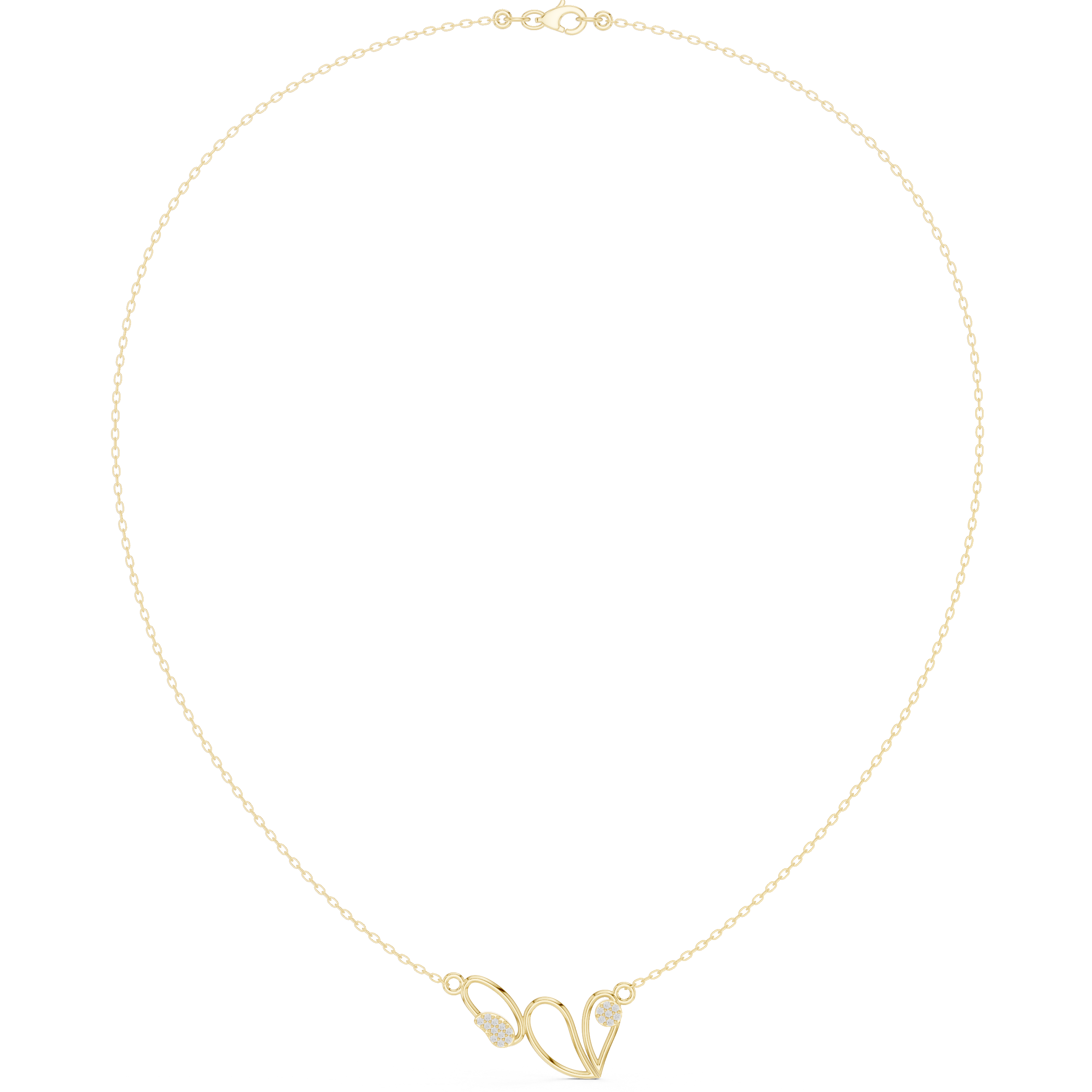 Rosé Heartline Grace Necklace
