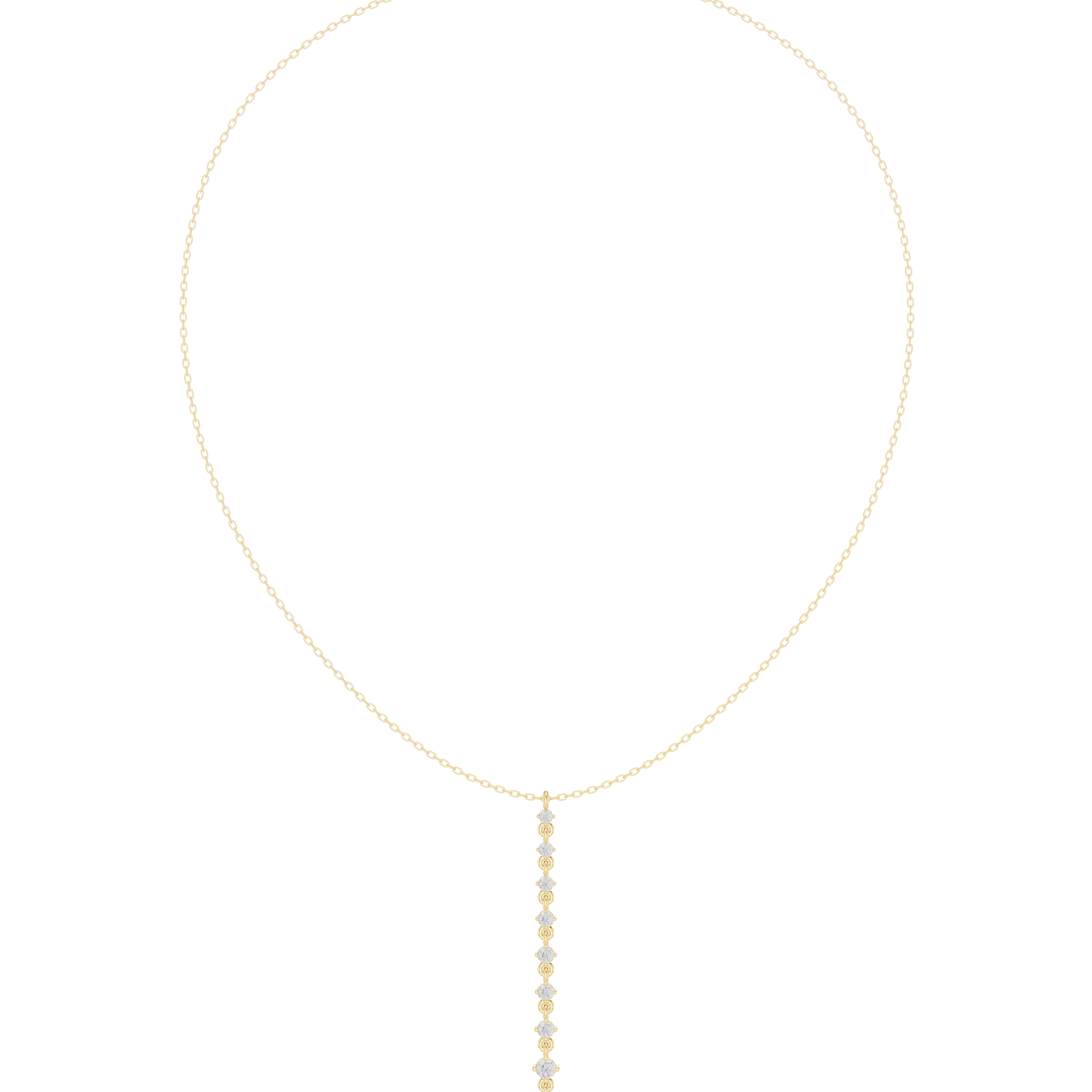 Rosé Linear Spark Drop Necklace