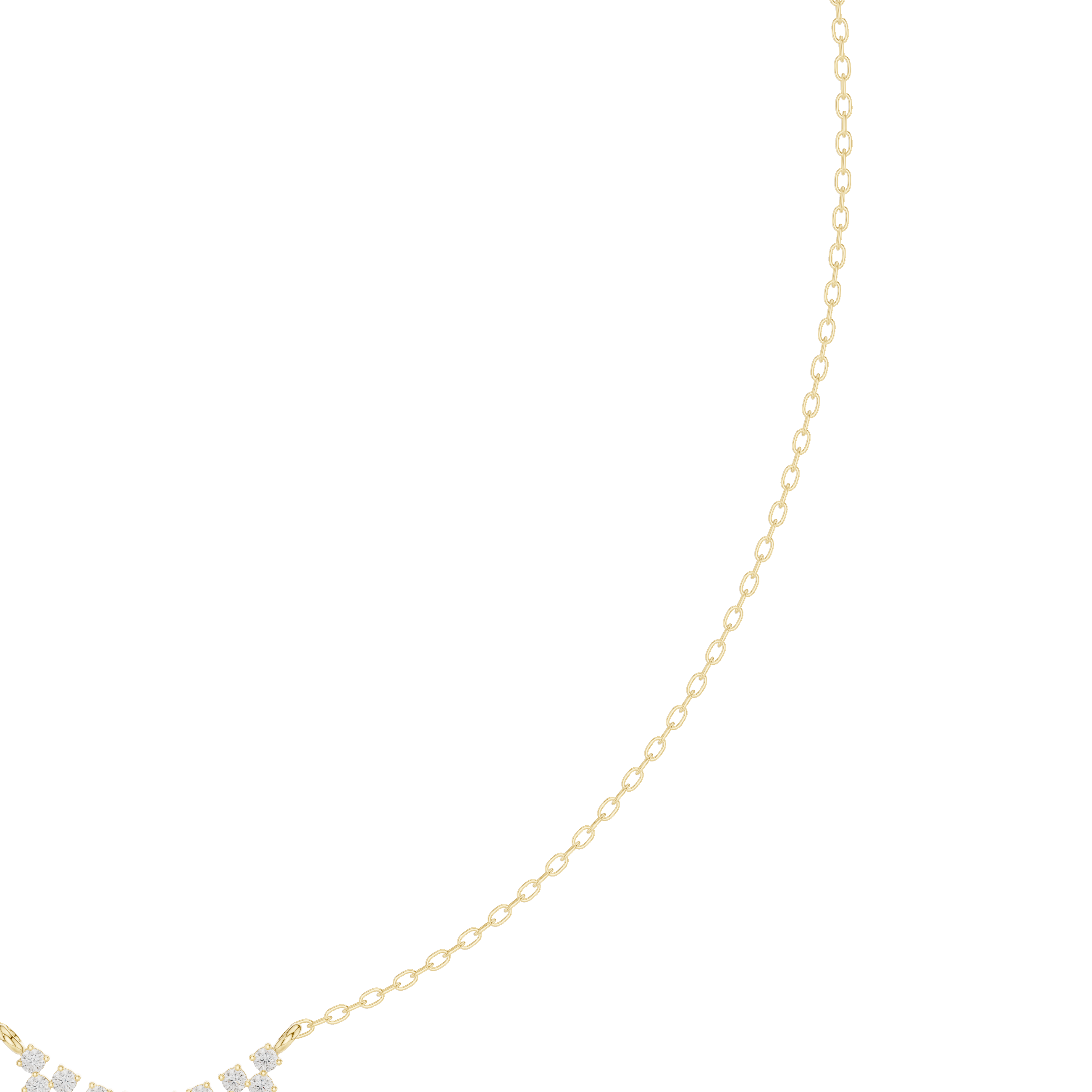 Rosé Crescent Spark Necklace